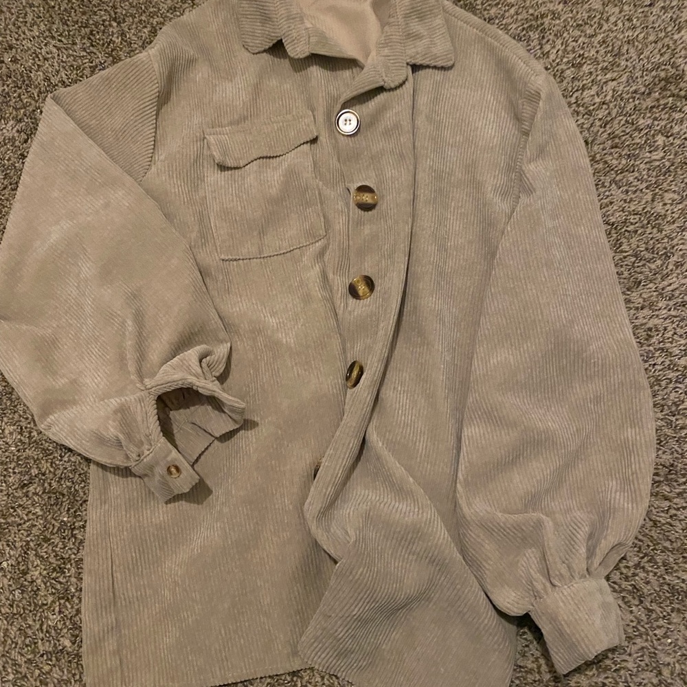 Oversized fit corduroy button shirt